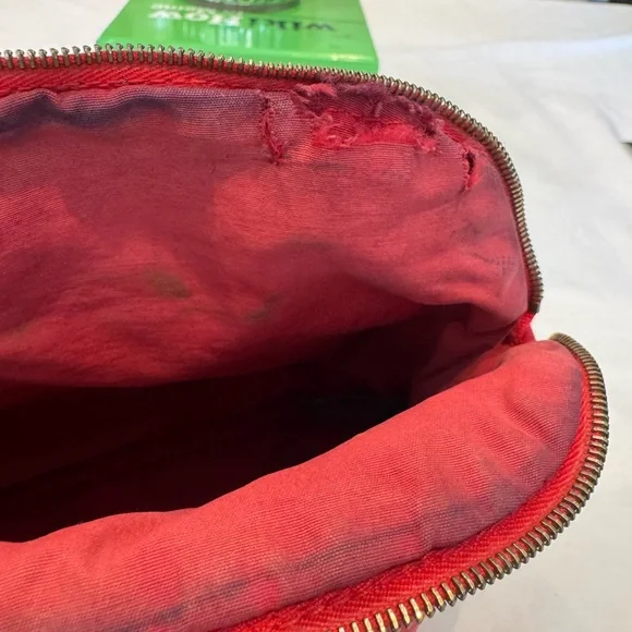 Authentic Hermès Red Toiletry Bag